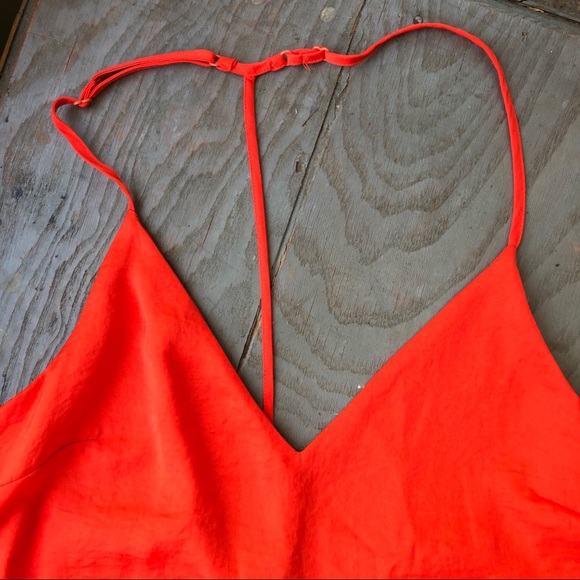 H&M bright orange shorts romper size 8 - Picture 2 of 5